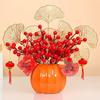 Red Persimmon Artificial Flower for Wedding, New Year, Living Room, Dining Table, TV Cabinet, and Housewarming Decor