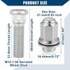 90942-02049 Wheel Stud Bolts TWO  for Toyota Corolla 1991-2015