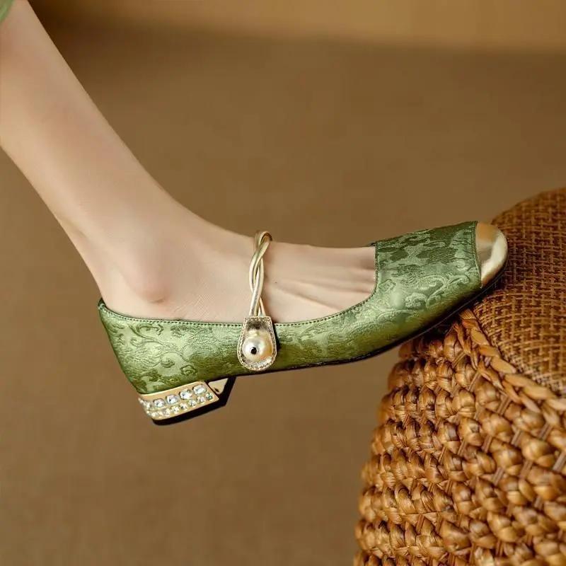 Fashion Chunky Heels Women's Shoes Japanese Style Lolita Gothic Mary Jane Ladies Pumps Block Heel Low Elegant Square Toe Genuine Mark 39