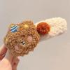 Plush Bear Hair Clip for Women Fashion Large Duckbill Clip Sweet Cute Girl Side Clip Hairpin