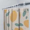Leopard Print Shower Curtain Modern Decorative Design For Bathrooms Green Orange Leaves Pattern