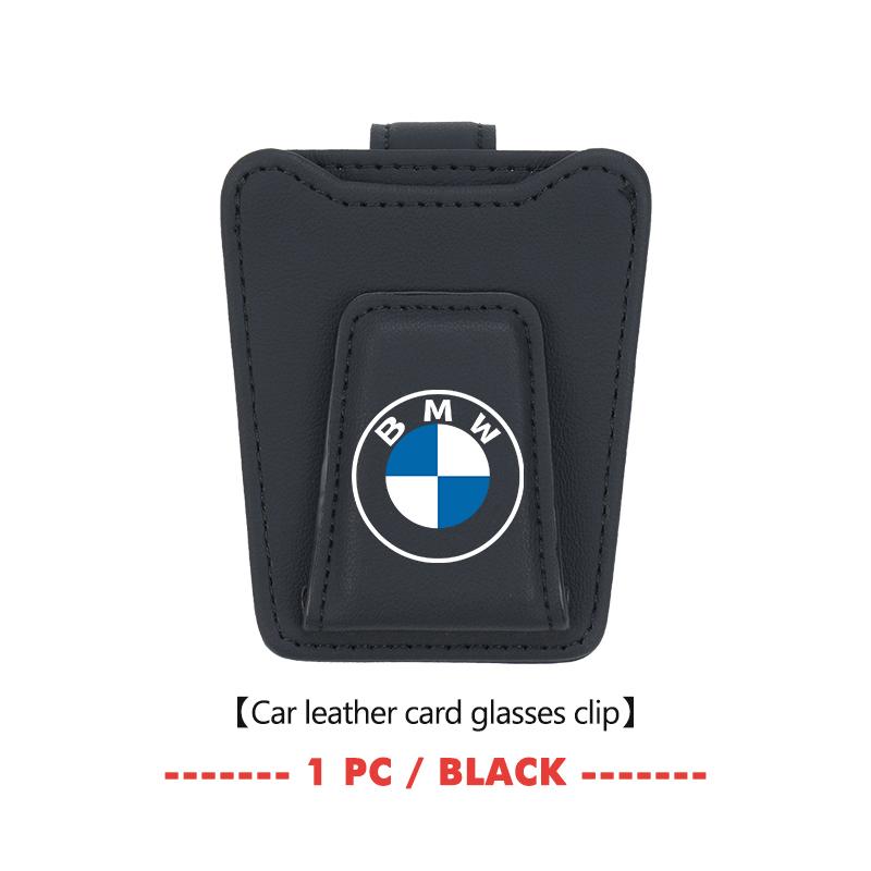 Car Sunglasses Holder Sun Visor Leather Hanger Ticket Card Clip For BMW X3 X5 M5 M3 E46 E90 E60 F10 E39 F30 E36 G30 E87 E70 z2