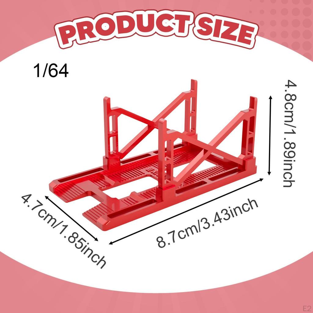 1/64 Diorama Vehicle Display Stand Miniature Parking Lot Ornament Resin Tiny Simulation for Fairy