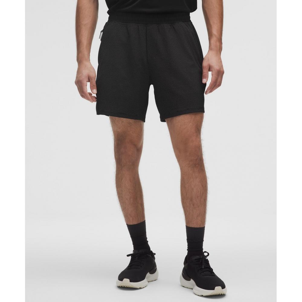 Lululemon Pace Breaker Reflective Linerless Knit Short 7  White Black