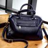 European and American Retro Luggage and Leather Goods, Solid-color Shell Leather, Sewn Women's Handbag