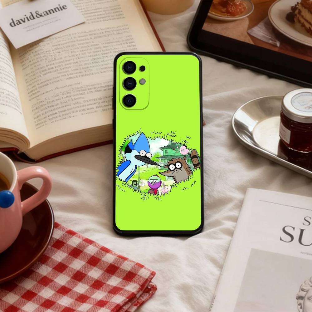 Lazy Mates M-Mordecai and R-Rigby Phone Case For Samsung S 25,24,23,22,30,21,10,9,Ultra,Plus,Lite,FE,4,5 G Soft Black Case