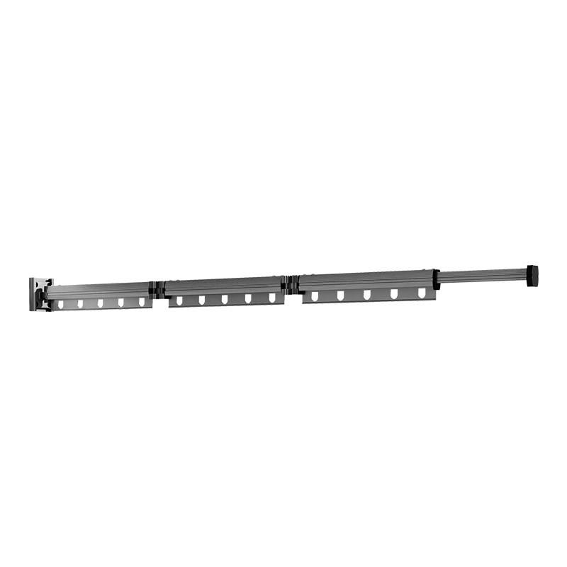 Modern Aluminum Alloy Wallmounted Folding Clothes Drying Rack With Extendable Rod For Indoor And Balcony Use
