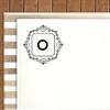 Printtoo O Alphabet Monogram Initial Square Swirl Border Office Stationary R-40 Self Inking Rubber