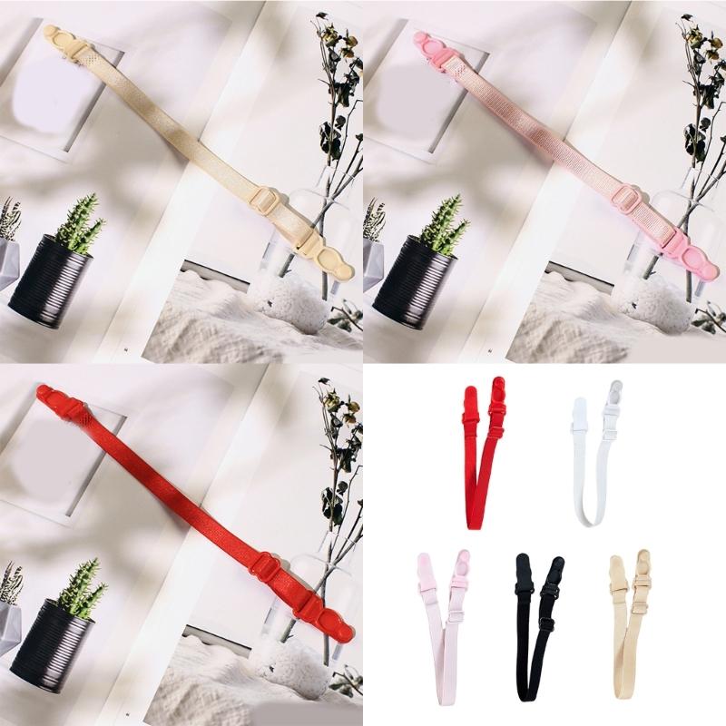 2Pcs Adjustable Bra Strap Clips Nonslip Elastic Bralette Strap Holders Clasp for Women Underwear Secure Fit Accessories