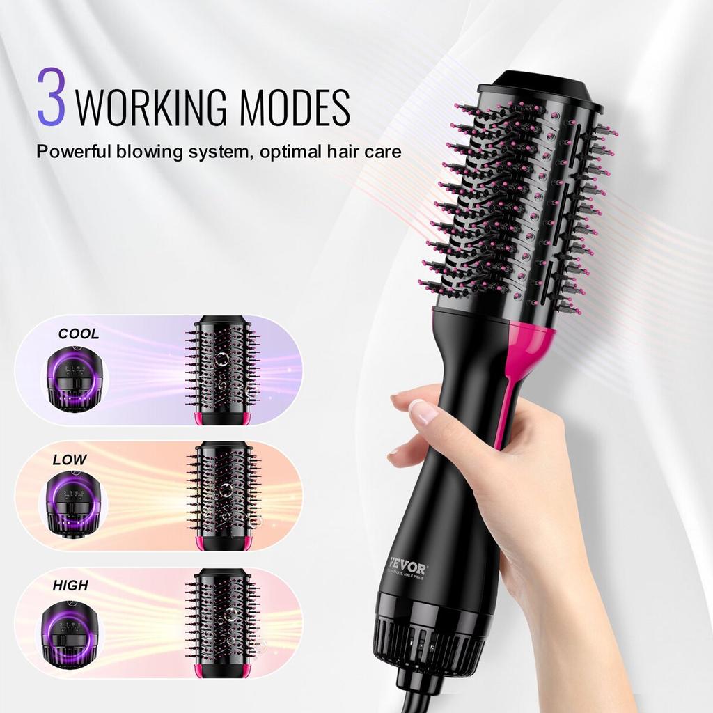 Hair Blow Dryer Brush Ionic Hair Dryer and Styler with 75mm Oval Barrel