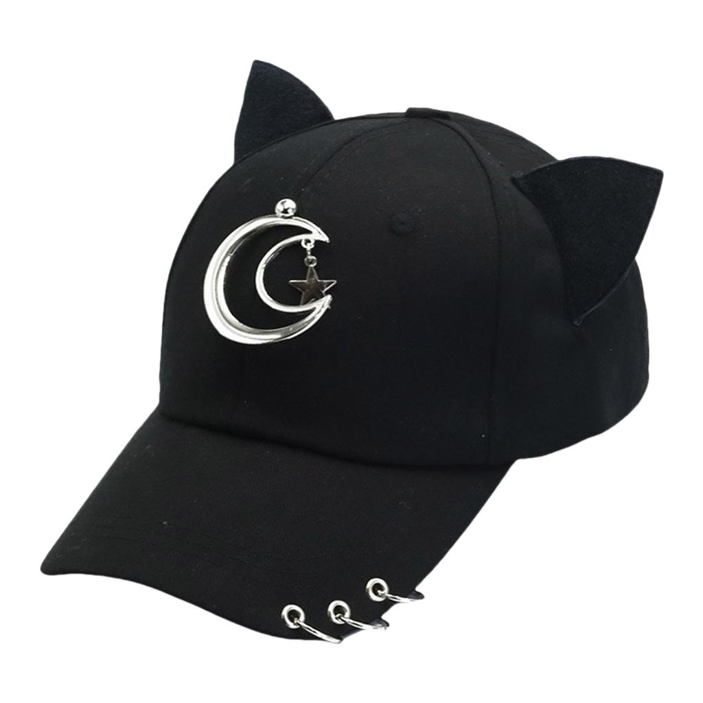 Women Kitten Ears Baseball Hat Cats Ear Versatile Hat for Idol Concert Shows Breathable Hat for Adults