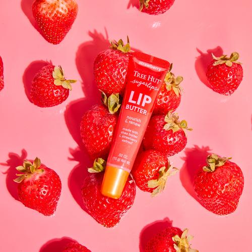 Tree Hut Sugar Lips Lip Butter 3 Piece Set [strawberry+original+watermelon] +free Tree Hut Mirror