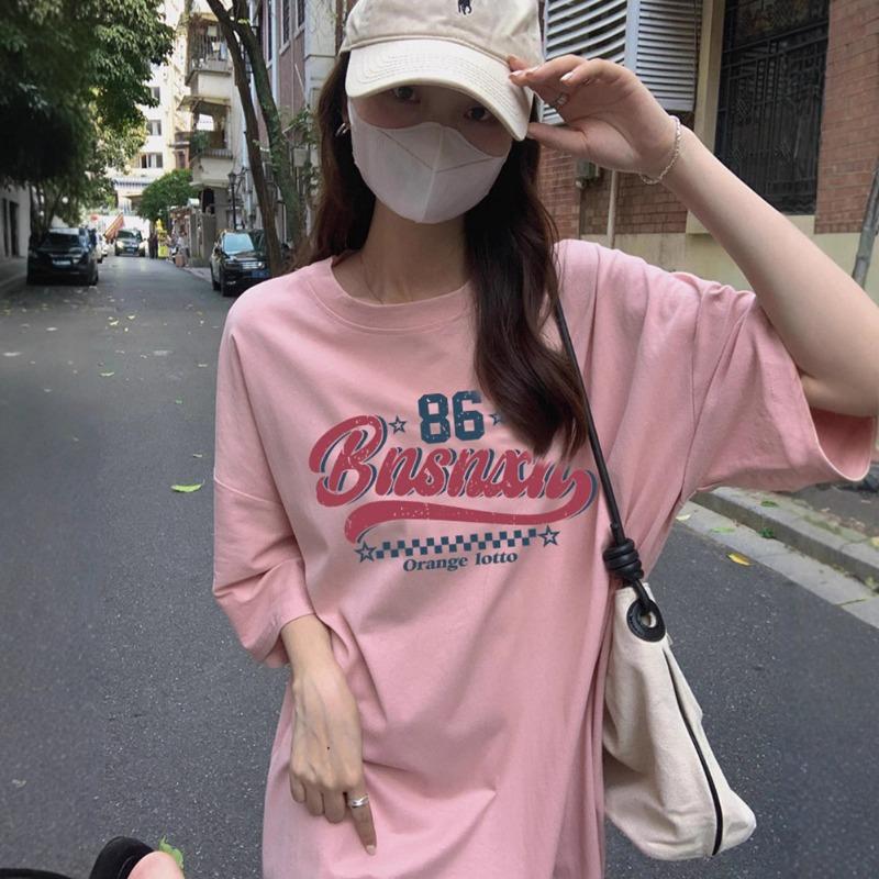 Women's Summer Short-sleeved Casual Style Loose and Thin All Matching Home Dress