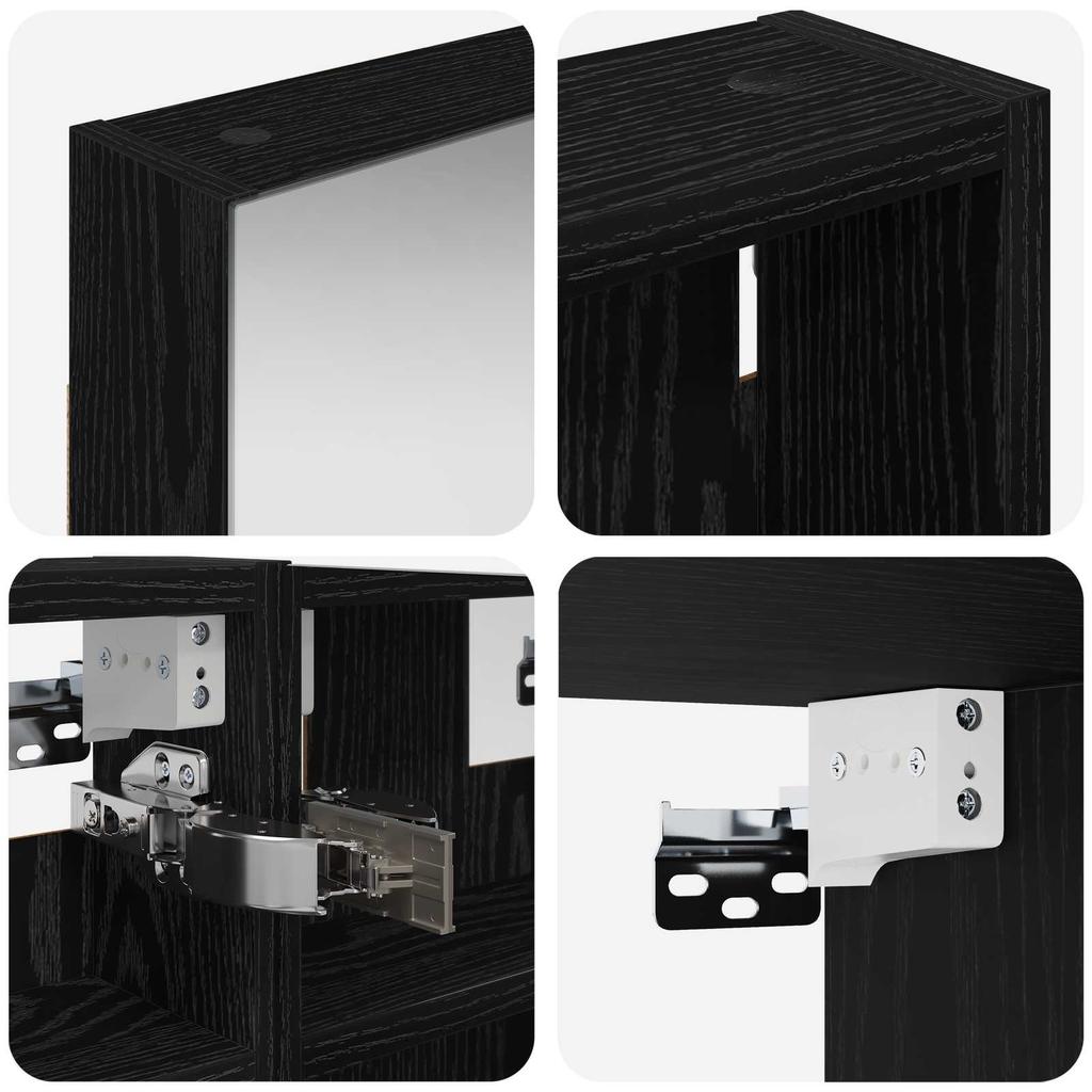 Bathroom Cabinet Set 3 Pcs 90 X 10.5 X 50 Cm Particleboard