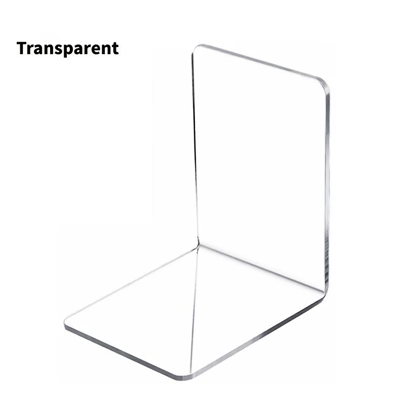 Transparent Acrylic Bookends Stand Bookshelf Desktop Decorative Storage Rack Bookend Book Holder School Stationery прозрачный