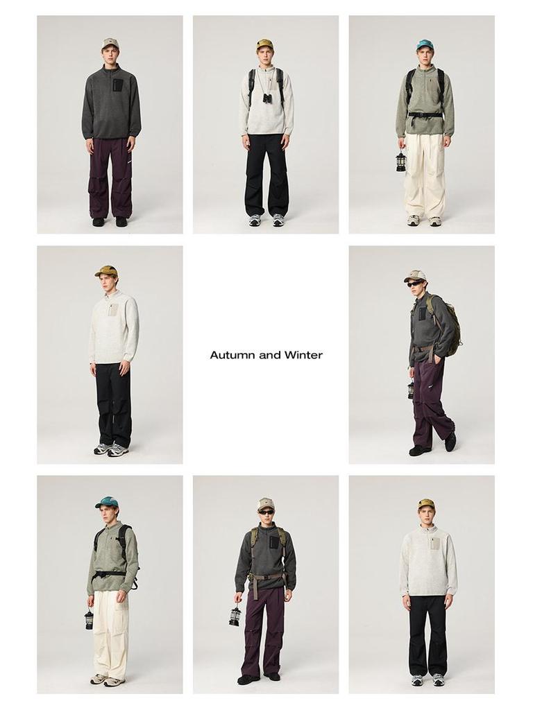 Men's Slim-Fit Half-Zip Outdoor Base Layer Pullover for Winter Sports and Casual Wear