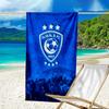 Al Hilal Crest Quick-Dry Microfiber Beach Towel Super Soft & Absorbent for Bath, Beach, Travel Bath Time Accessory, Fan Gifts