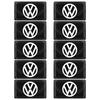 10Pcs Carbon Fiber Steering Wheel Car Logo Emblem 3D Stickers For BMW Mercedes benz Alfa Romeo Dodge Renault Mini Mazda Opel Toyota Ford Jeep Honda