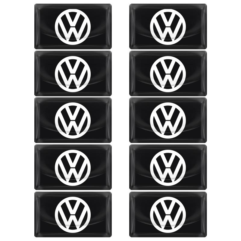 

10pcs New 3D Epoxy Car Stickers Small Drop Glue Decals For Volkswagen Golf Passat B6 Magotan Touran Arteon Scirocco GTD GTI CC