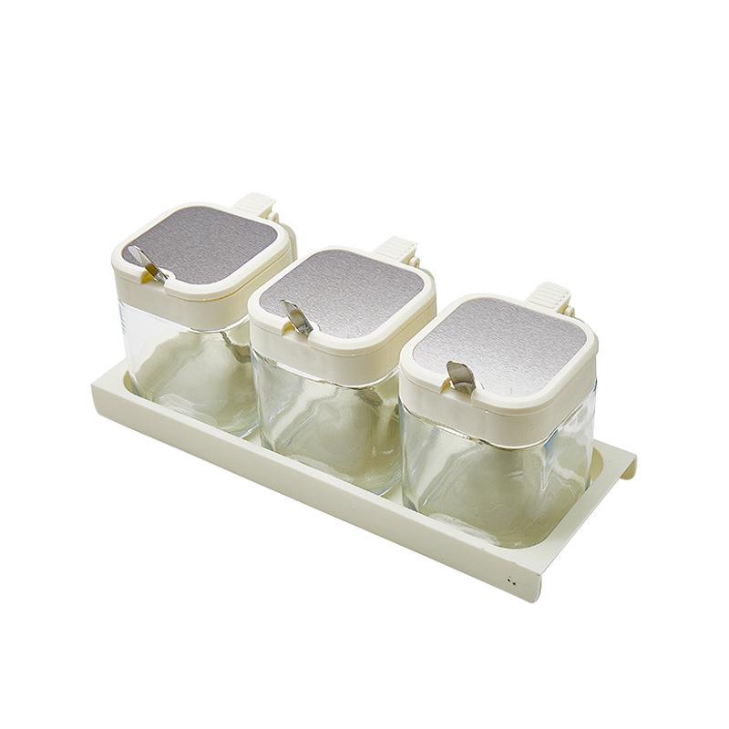 High-End Kitchen Seasoning Box Set: Salt and Spice Storage Jars