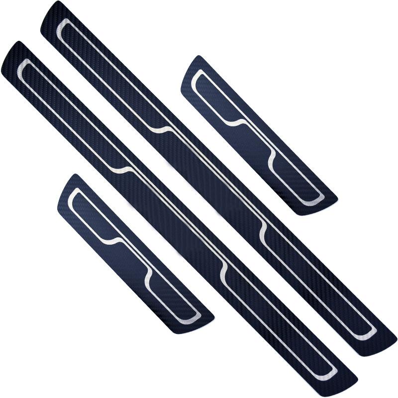 For Volkswagen VW T-ROC TROC A11 Accessory 2022-2017 Thin Stainless Chrome Car Door Sill Kick Scuff Plate Protector Cover