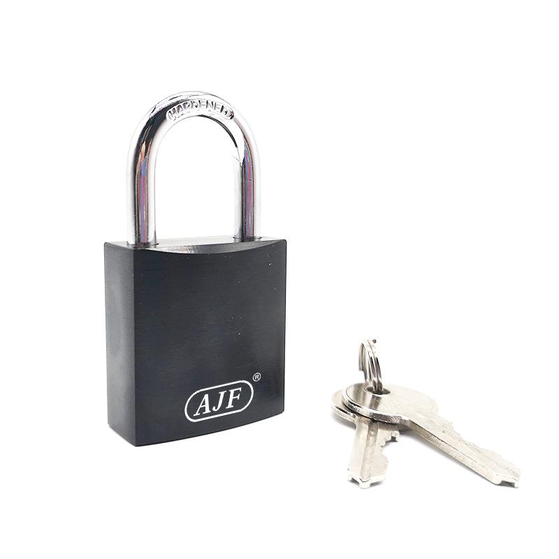 AJF Aluminum Safety Series Padlock for Outdoor Door Lockout Top Security Key Unlocks for Wood Doors Boxes Packed (Black,Safety Padlock&Wood Door&Aluminum alloy) чёрный
