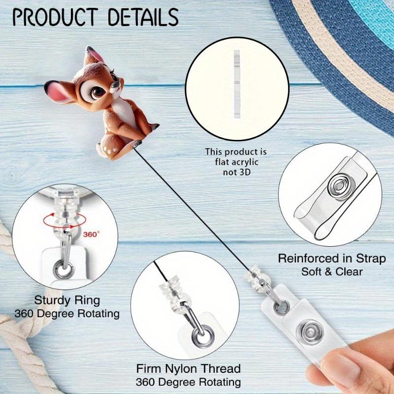 Reindeer Nurse Badge Reel - Retractable Christmas ID clip, a perfect gift for medical staff and students.