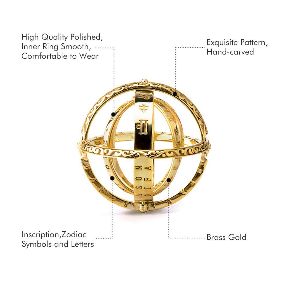 for Couple Astronomical Sphere Ball Rings Trendy Jewelry