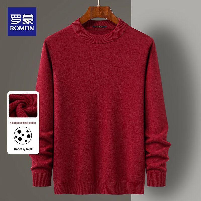 

Romon Men s Classic Thickened Wool Cashmere Pullover Sweater 3XL
