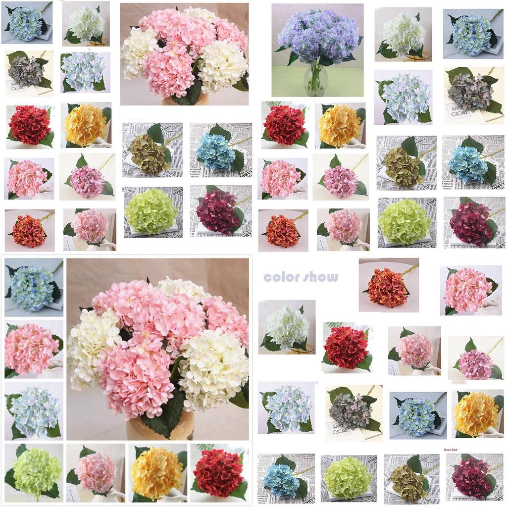 Elegant Faux Artificial Silk Hydrangea Bouquet For Stunning Home And Wedding Decor
