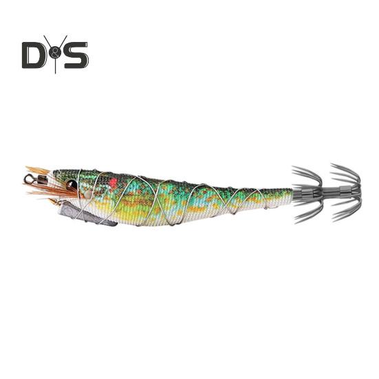 12CM/13G Luminous Shrimp Bait with Squid Jig Hook Realistic Bionic Artificial Lure Saltwater Freshwater Bass Walleye Trout Fishing Accessories