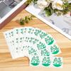 102Pcs Self-adhesive Blackout Window Film Sticker Flat Round with Tree Green 38.5x0.2mm