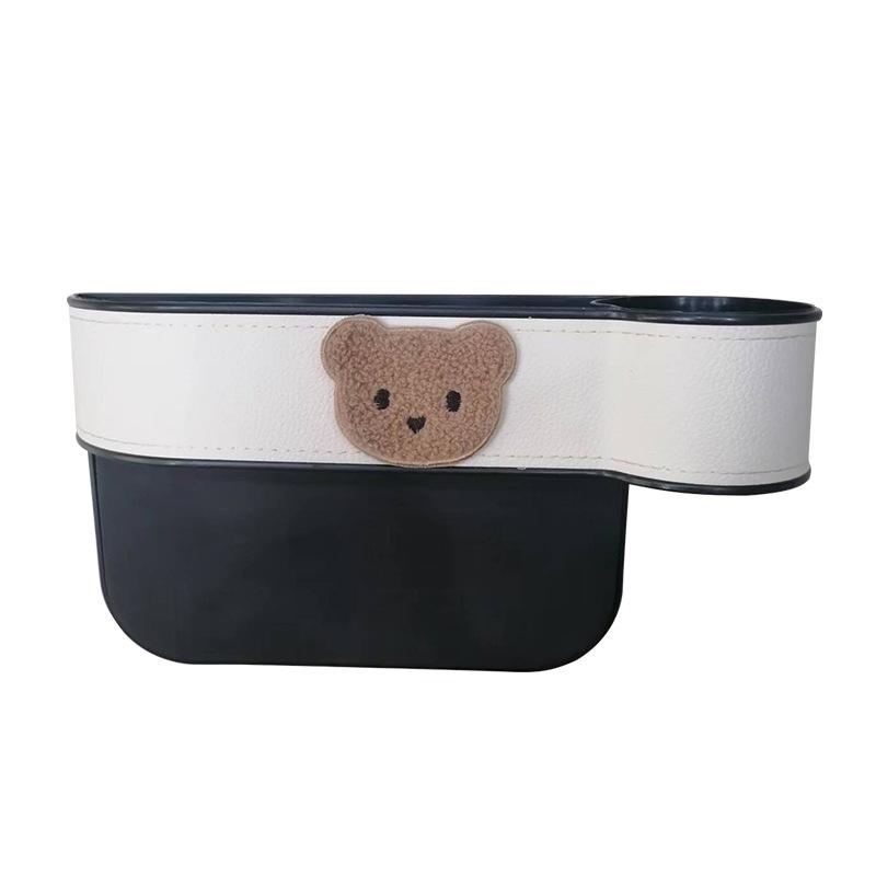 Mignon Ours Remplisseur d'Espace pour Siège Auto Organisateur Multifonctionnel Boîte de Rangement pour Fissure pour Téléphone Lunettes de Soleil Pièces de Monnaie Intérieur de Véhicule Universel