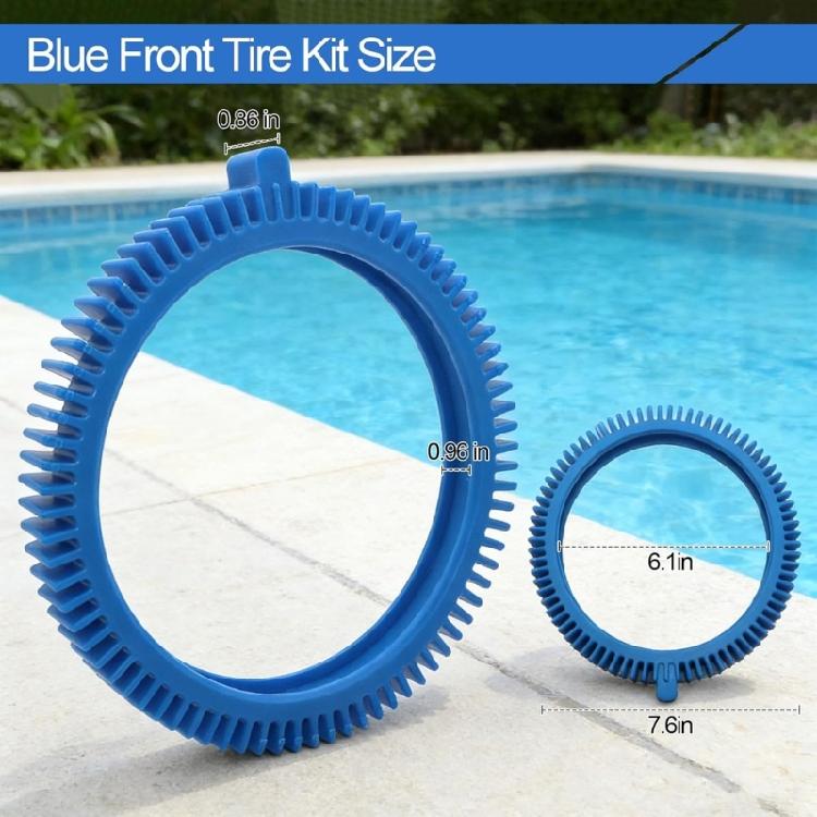 2 Pieces Hump Style Tires For Automatic Pool Cleaners Increases Coverage And Prevents Obstruction