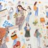 M-Modern-Women Journal Sticker Book PET People Stickers For Journaling Scrapbooking Junk Journal Supplies Romantic Travel