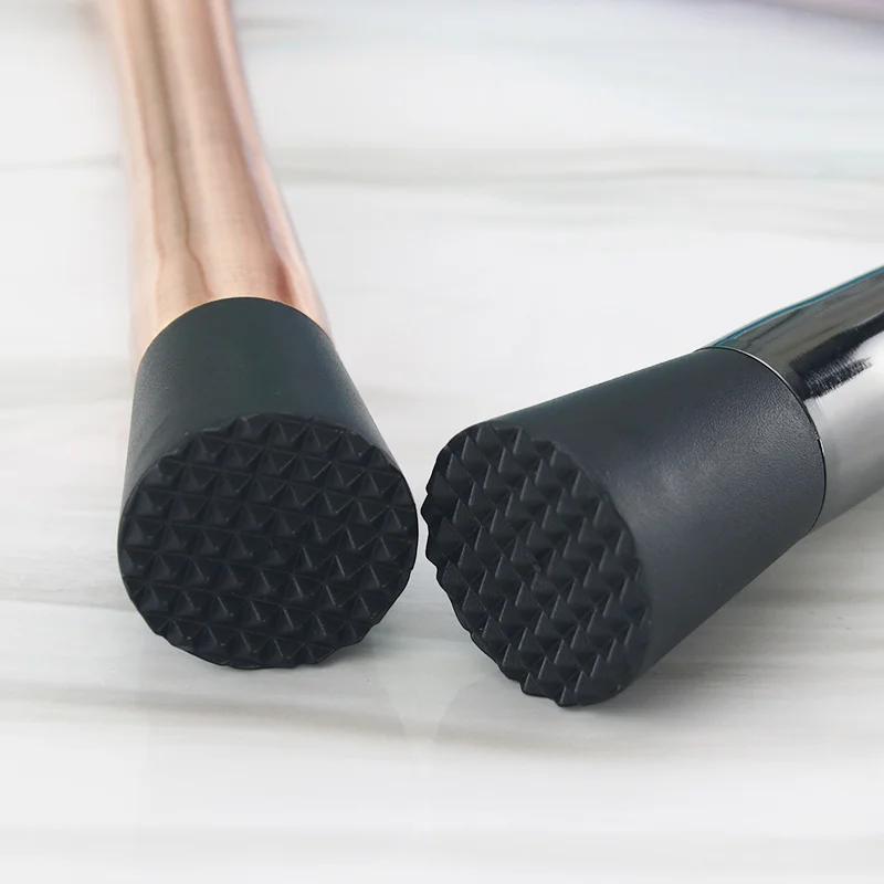 Muddler for Cocktails 8Inch Stainless Steel Cocktail Muddler with Grooved Nylon Head Fruit Crusher