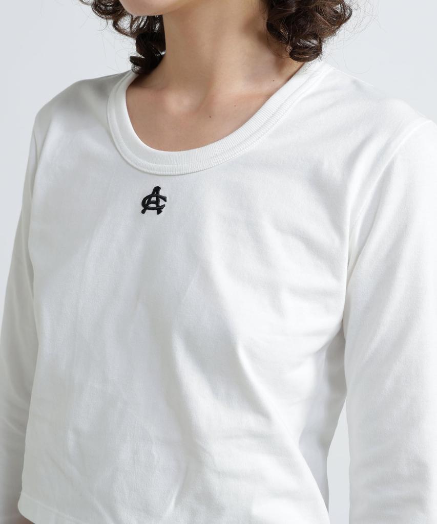 AVIREX Limited Edition Short Embroidery Logo T-Shirt Women's M 033 Off White 783-5230606