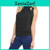 Elegant Women Sleeveless Lotus Chiffon Shirt Exuding Timeless Style For Office Wear