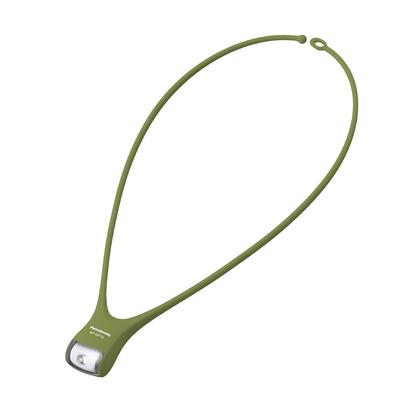Panasonic Vízálló LED Nyakpántos Khaki Lámpa, Zöld, BF-AF15P-KG