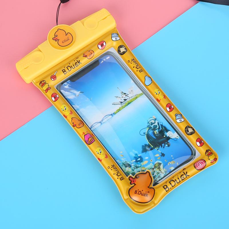 Waterproof Cartoon Phone Case Sleeve - Transparent PVC Bag for Swimming and Diving (W592)