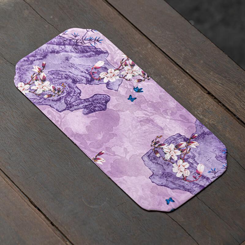 Zen-Inspired Butterfly & Flower Tea Mat