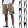 Herren Vintage Lässige Weite Cordhose mit Schwarzem Etikett Klassisches Kleidungsstück Kordelzug Taille Entspannte Passform Sommer Hose