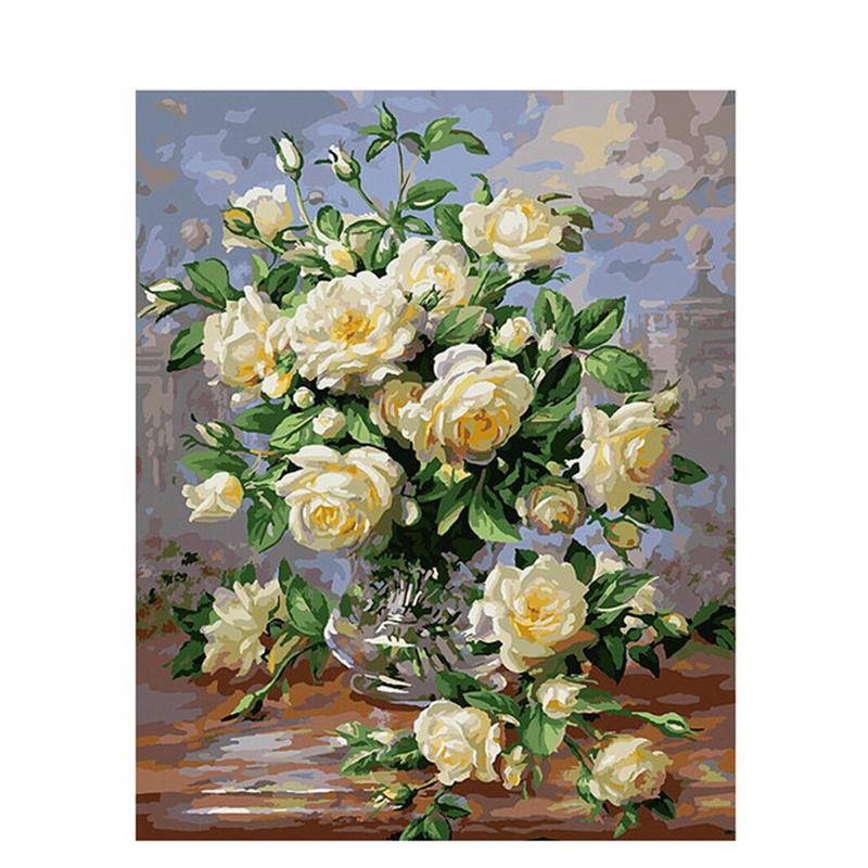 5D DIY Diamond Painting Flowers In Oil Painting Diamond Embroidery Cross Stitch Kit Full Rhinestone Mosaic Home Decor