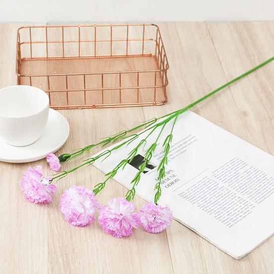 1 Zweig Simulationsblume, realistisch, pflegeleicht, flexibel, modisches Blumenarrangement, gefälschter Nelkenblumenzweig für den Muttertag