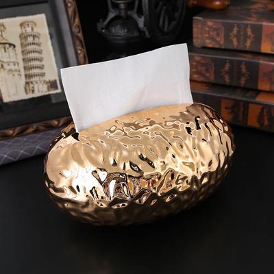 Simple Egg-shaped Plastic Tissue Box Pumping Carton Simple Light Luxury Corrugated Home Living Room Dining Table Napkin Storage Box