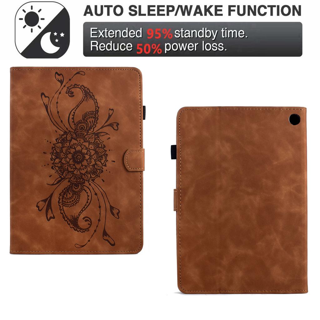 For Amazon Kindle Fire Max 11 2023 Case Mandala Imprinted Leather Tablet Cover with Card Slots