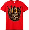 Skull Chess Graphic TShirt King Knight Rook Dark Fantasy Strategy Design Tee