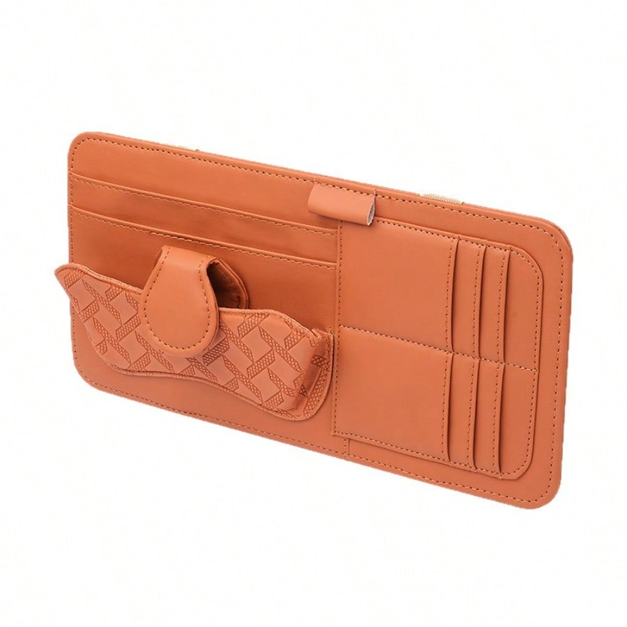 Car sun visor glasses clip Car multi-function storage ticket clip Car multi-function storage bag Sunglasses clip оранжевый