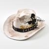 Halloween Skull Print Jazz Hat Party Cosplay Costume Headgear Devil Hat Props Decoration Supplies for Adult Women Men