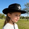 Barnhatt Glittrande Strass Stjärnmönster Lättvikt Bekväm Passform Cowboyhatt Karnevaler Utklädning Halloween-tillbehör